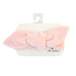 oh baby! Cotton Terry Tie Turban - Pale Pink