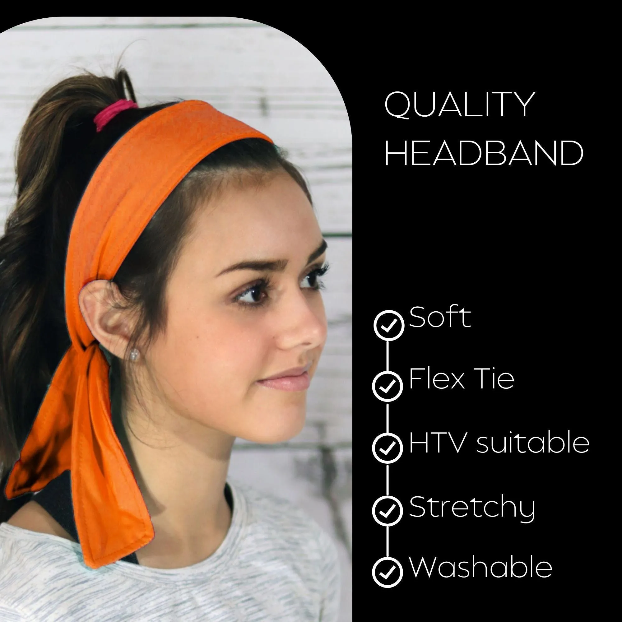 Orange Tie Headband