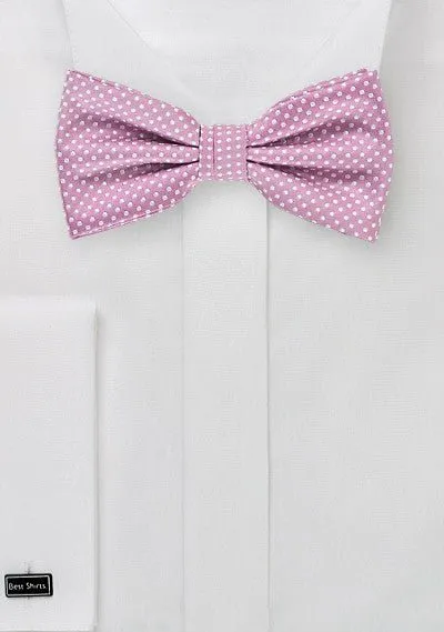 Orchid Pin Dot Bowtie