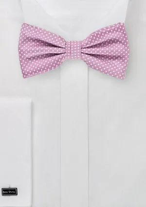 Orchid Pin Dot Bowtie