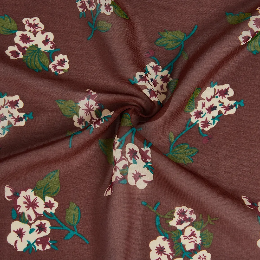 Polyester Flower Pattern ChiffonFabric