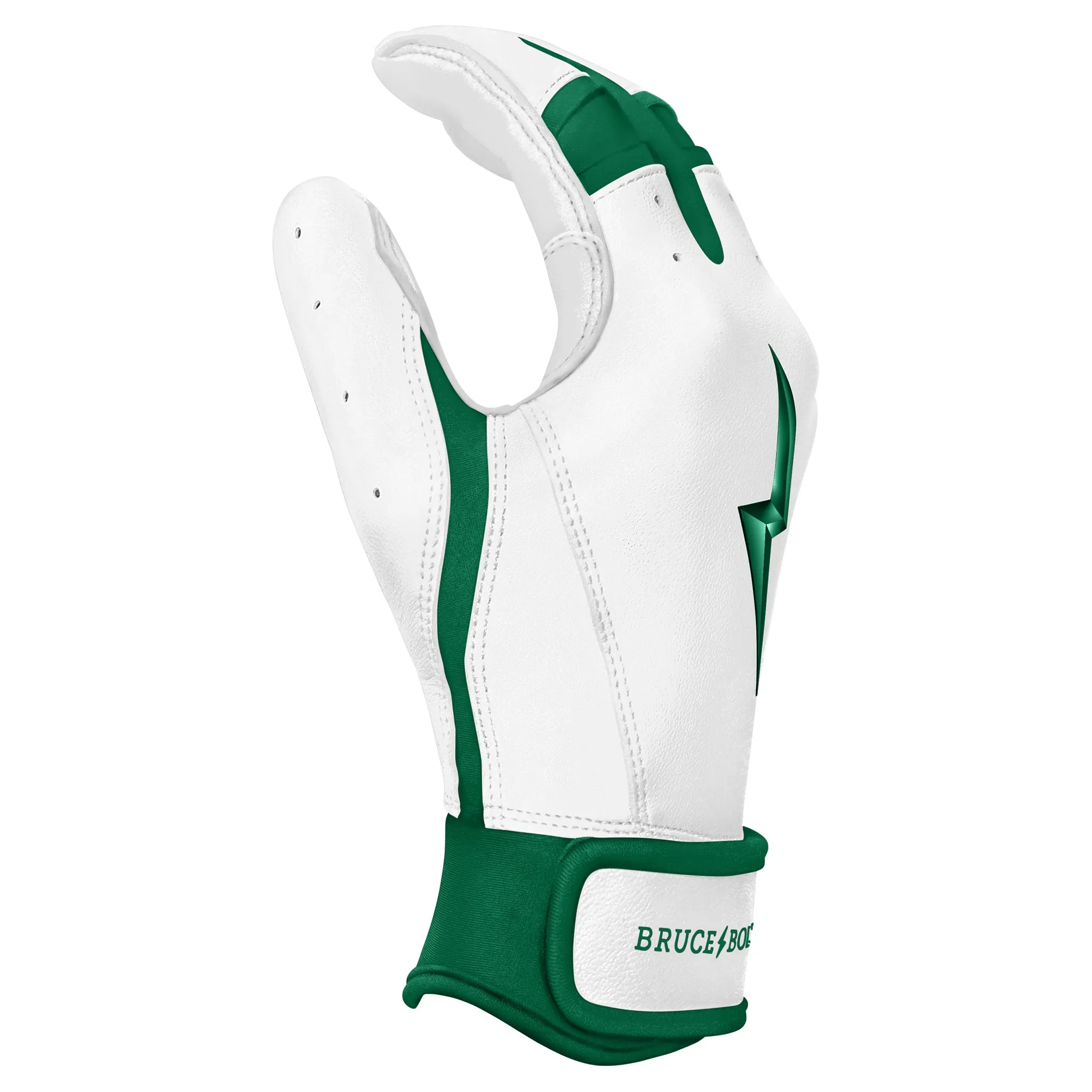 PREMIUM PRO CHROME Series Short Cuff Batting Gloves | GREEN