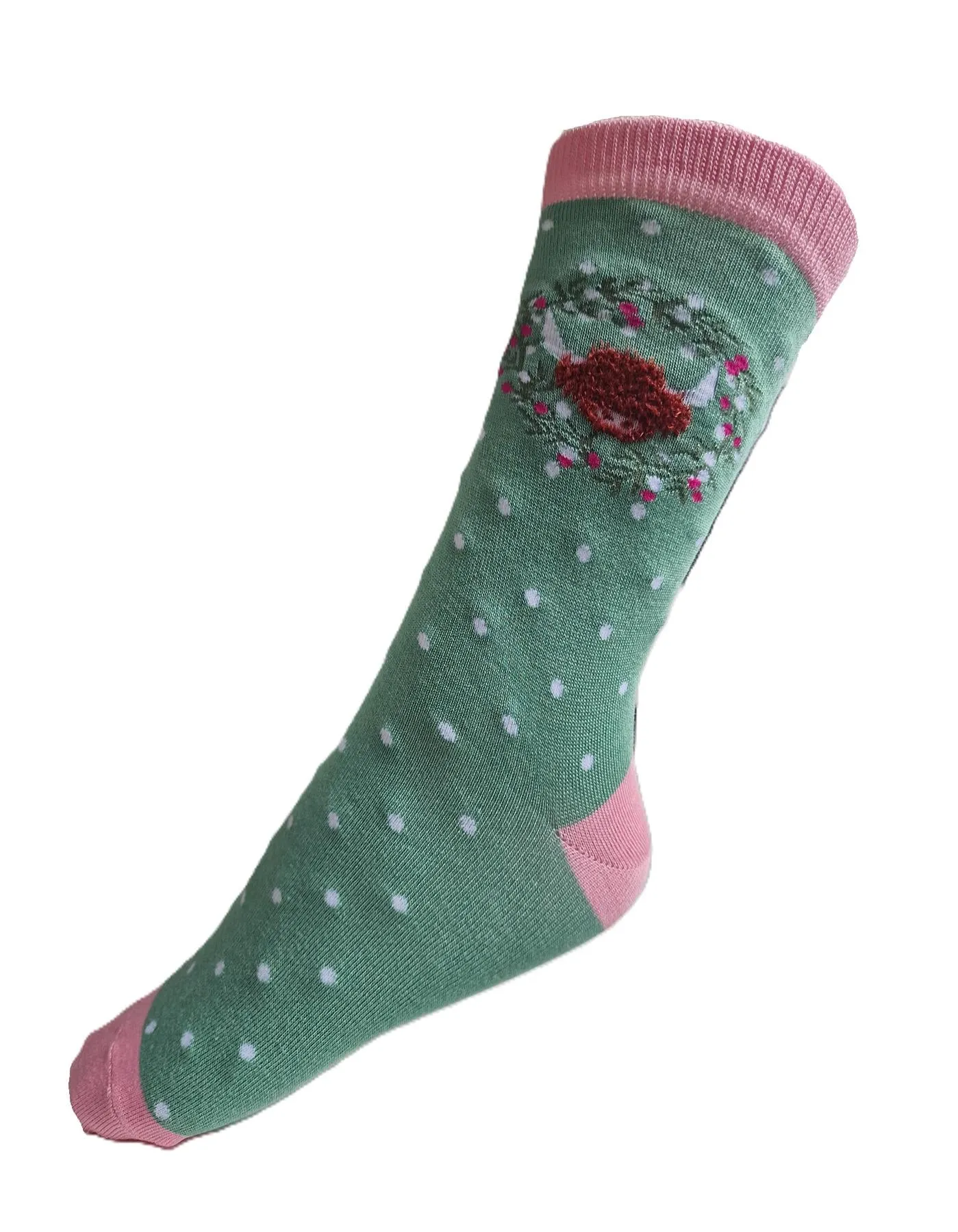 Pure Luxury Bamboo Socks for Women by House of Tweed - Floral Design