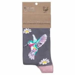 "Wysteria Wishes" Hummingbird Socks