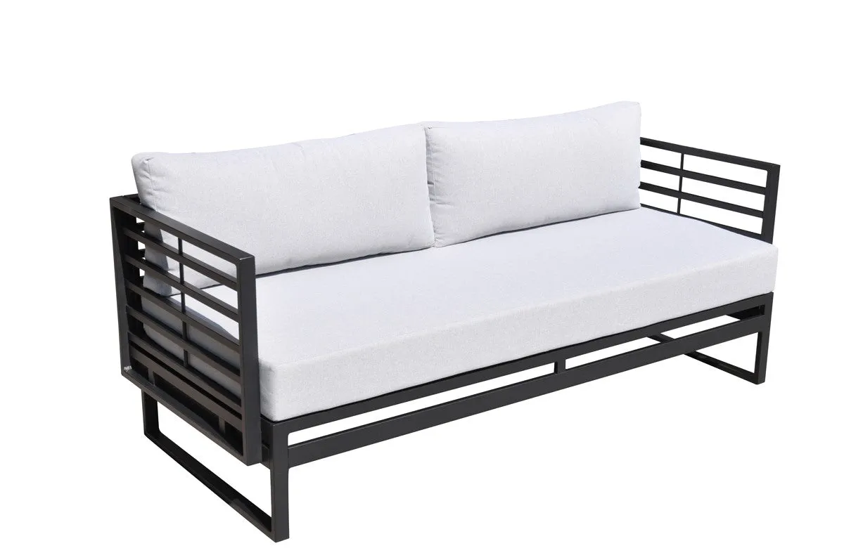 Renava Wharf Outdoor Grey & Black Sofa Set