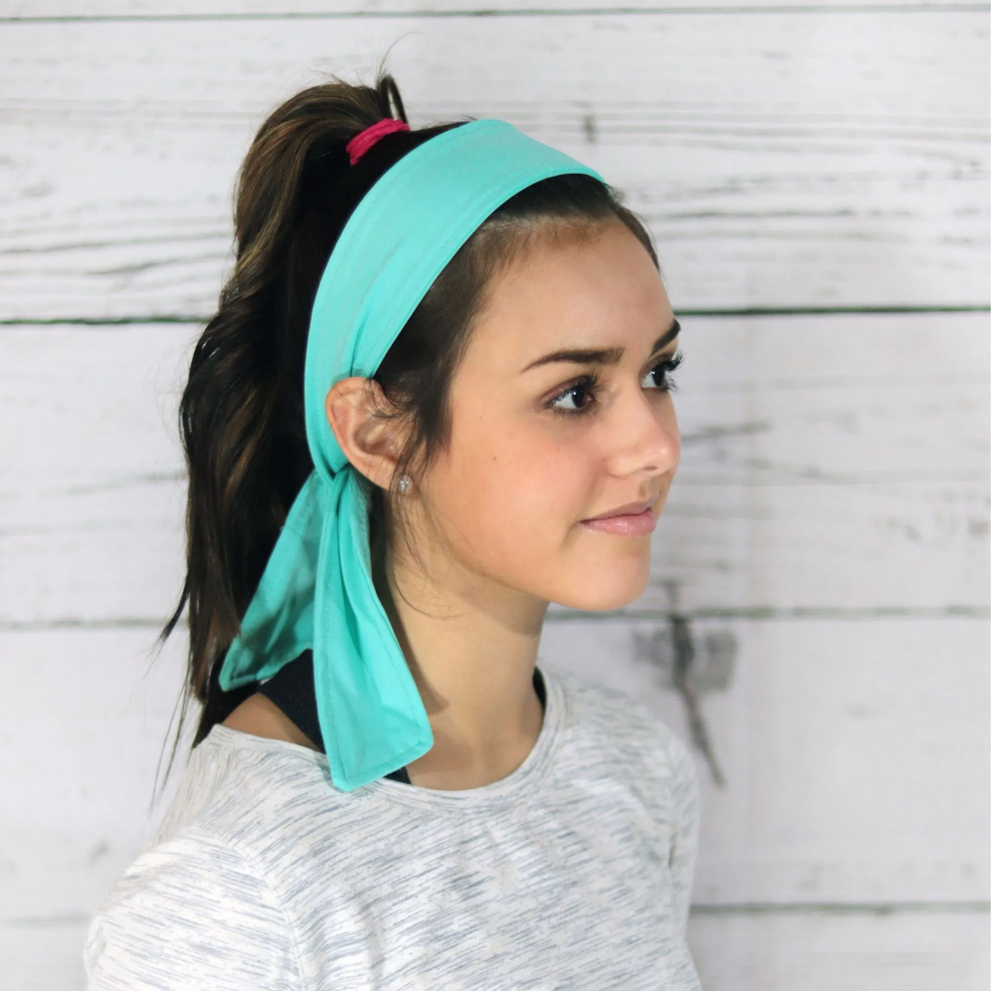 Sea Foam Tie Headbands - 12 Pack