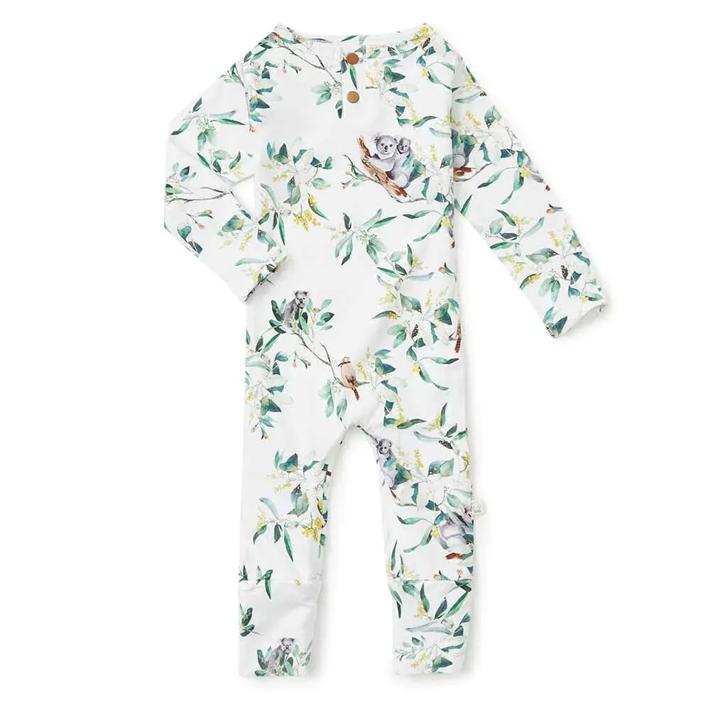 Snuggle Hunny - Organic Baby Growsuit - Eucalypt