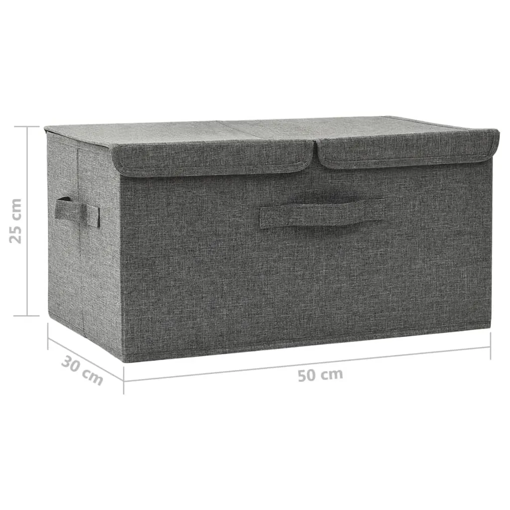 Storage Box Fabric 50x30x25 cm Anthracite