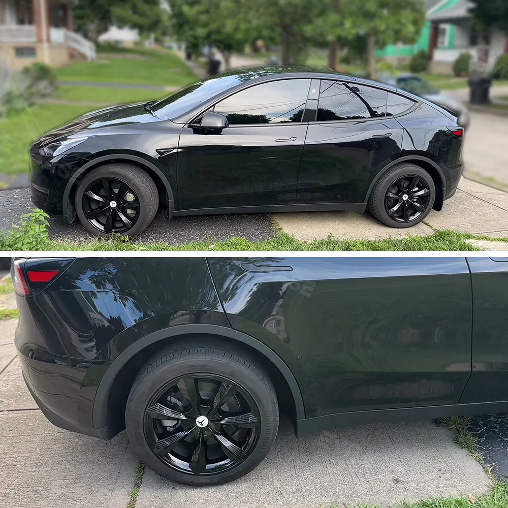 Tesla Model Y Wheel Covers 19Inch Blade Style Hubcaps ABS Wheel Rim Cover Replacement