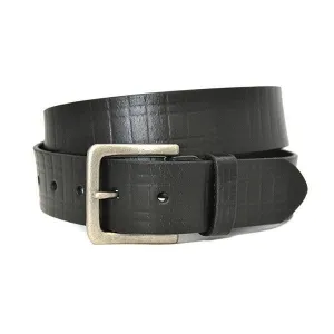 VALIANT - Mens Black Leather Belt