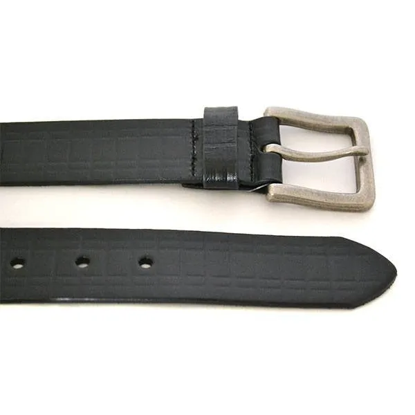 VALIANT - Mens Black Leather Belt