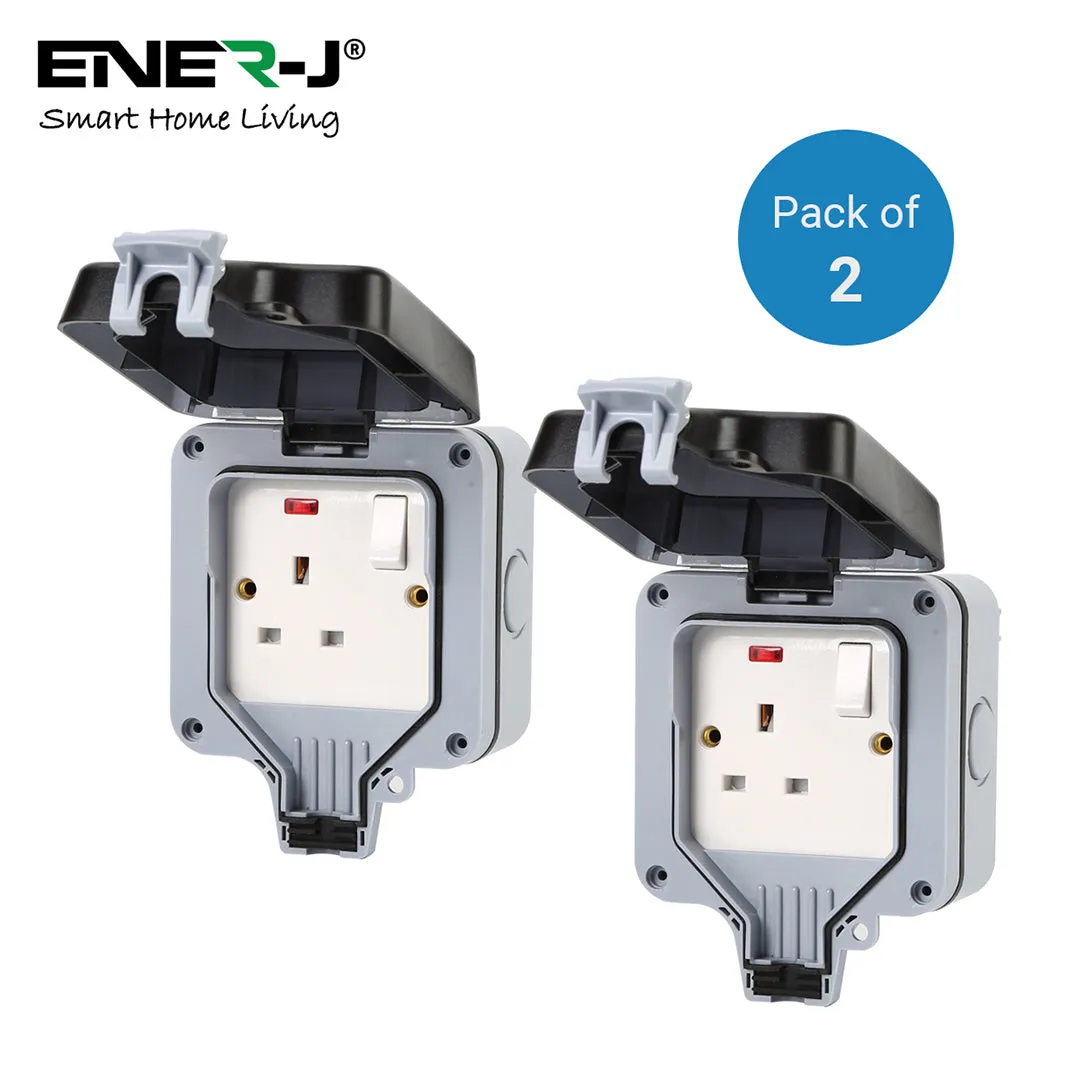 Waterproof 13A Single BS Socket with switch