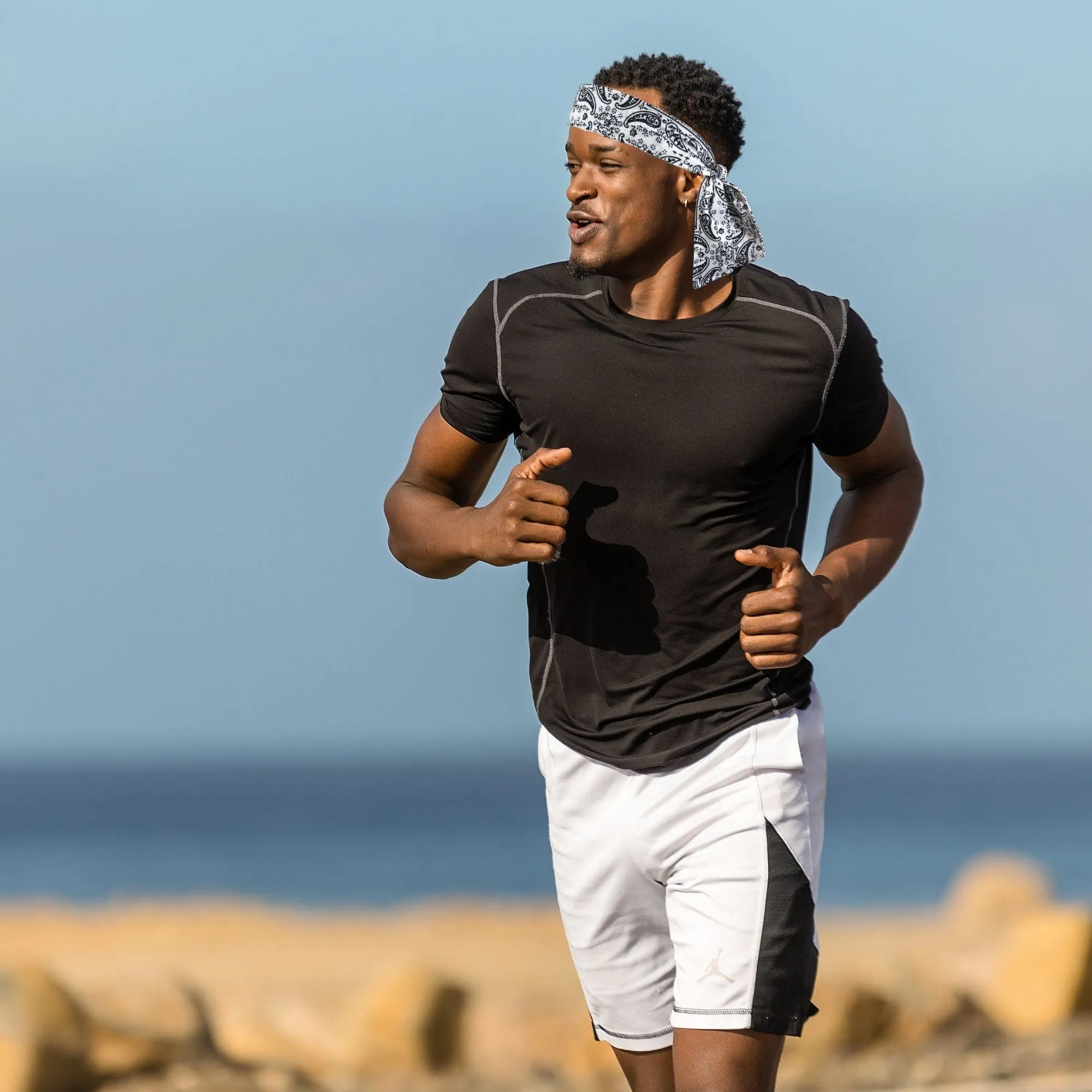 White Bandana Tie Headband