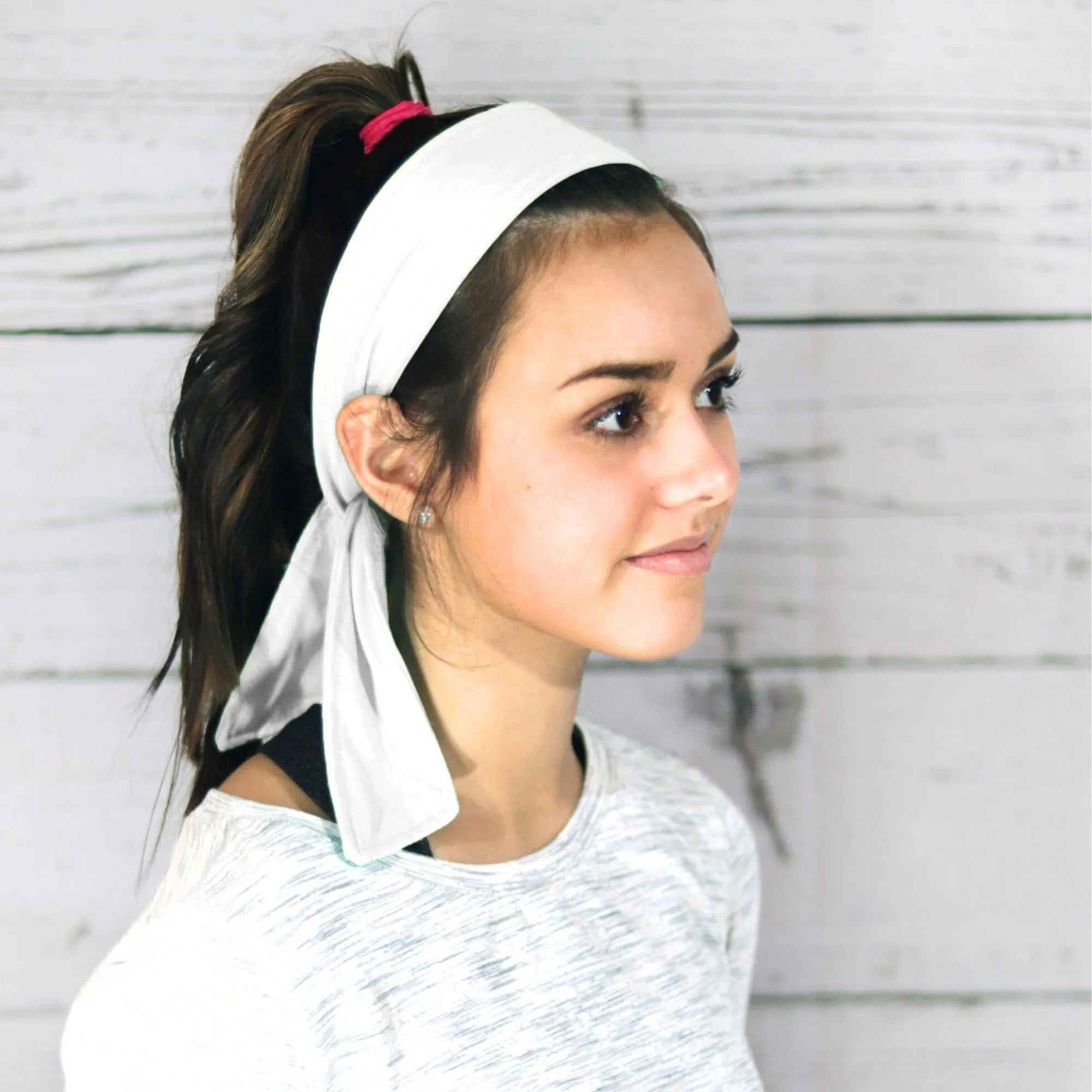 White Tie Headbands - 12 Pack