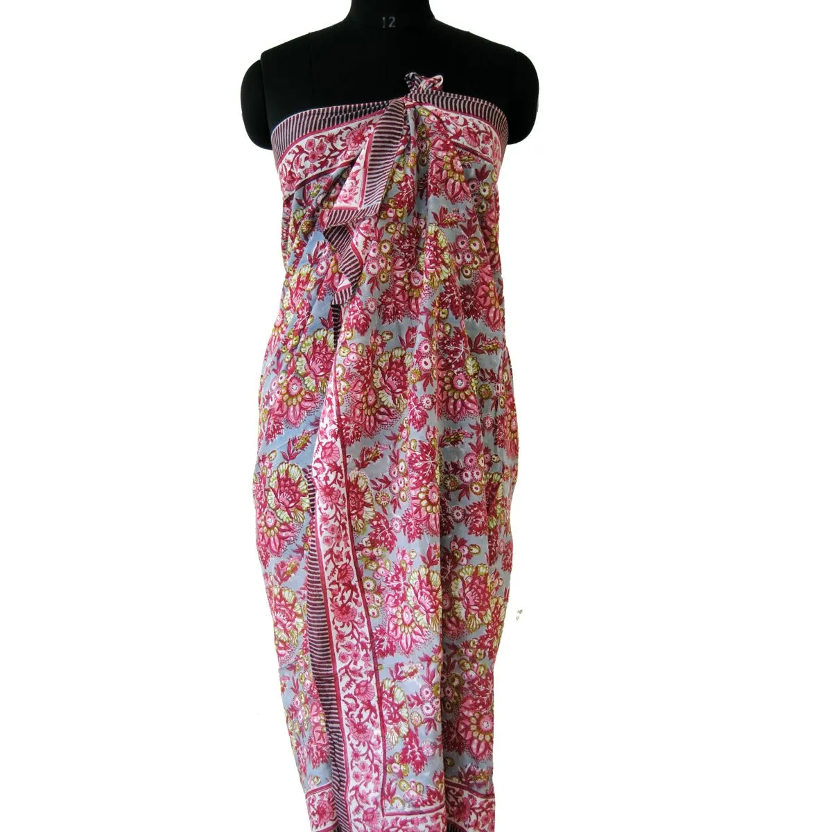 Wholesale Lot Floral Printed Women Scarf Cotton Stole Sarong - CraftJaipur