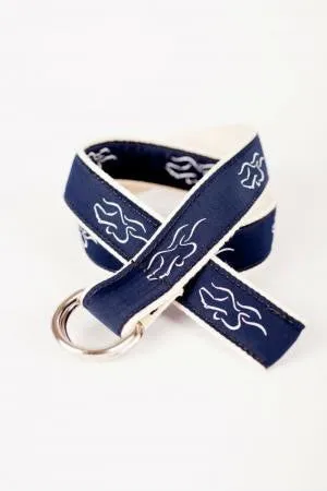 Womens Signature Ribbon Belt - Navy